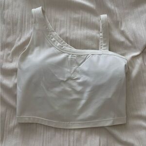 Vitality asymmetrical crop top